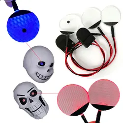 Nuovi kit per occhi luminosi a led rotondi flessibili pieghevoli fai-da-te per Halloween Maschere Sans Papyrus Accessori per casco cosplay con luce per gli occhi