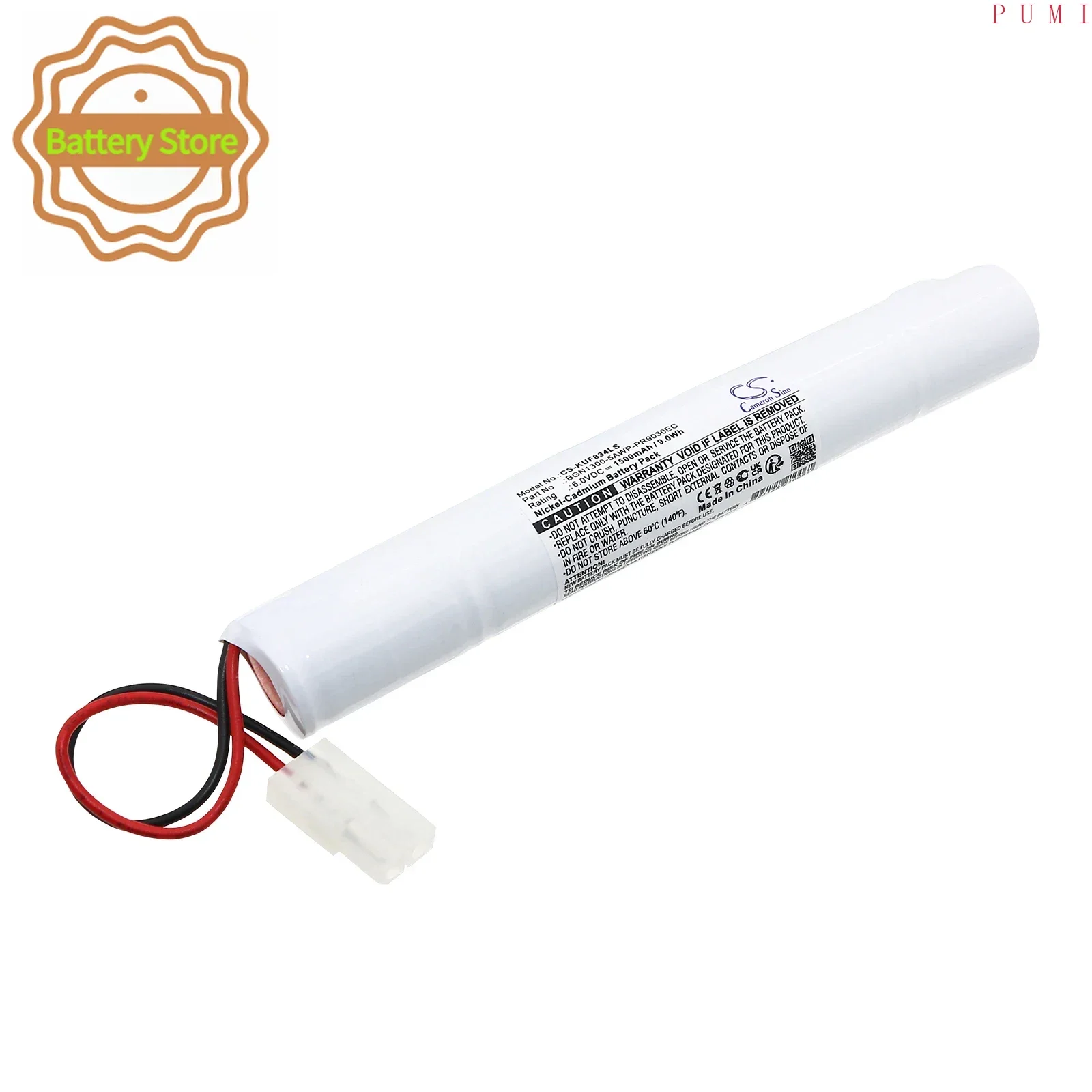 CS Replacement Battery for Kaufel 850.0034 PN:BGN1300-5AWP-PR9030EC 1500mAh / 9Wh