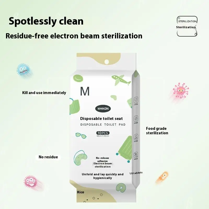 10 Uds decoración de baño fundas desechables para asientos de inodoro de verano con embalaje de viaje portátil impermeabilizante