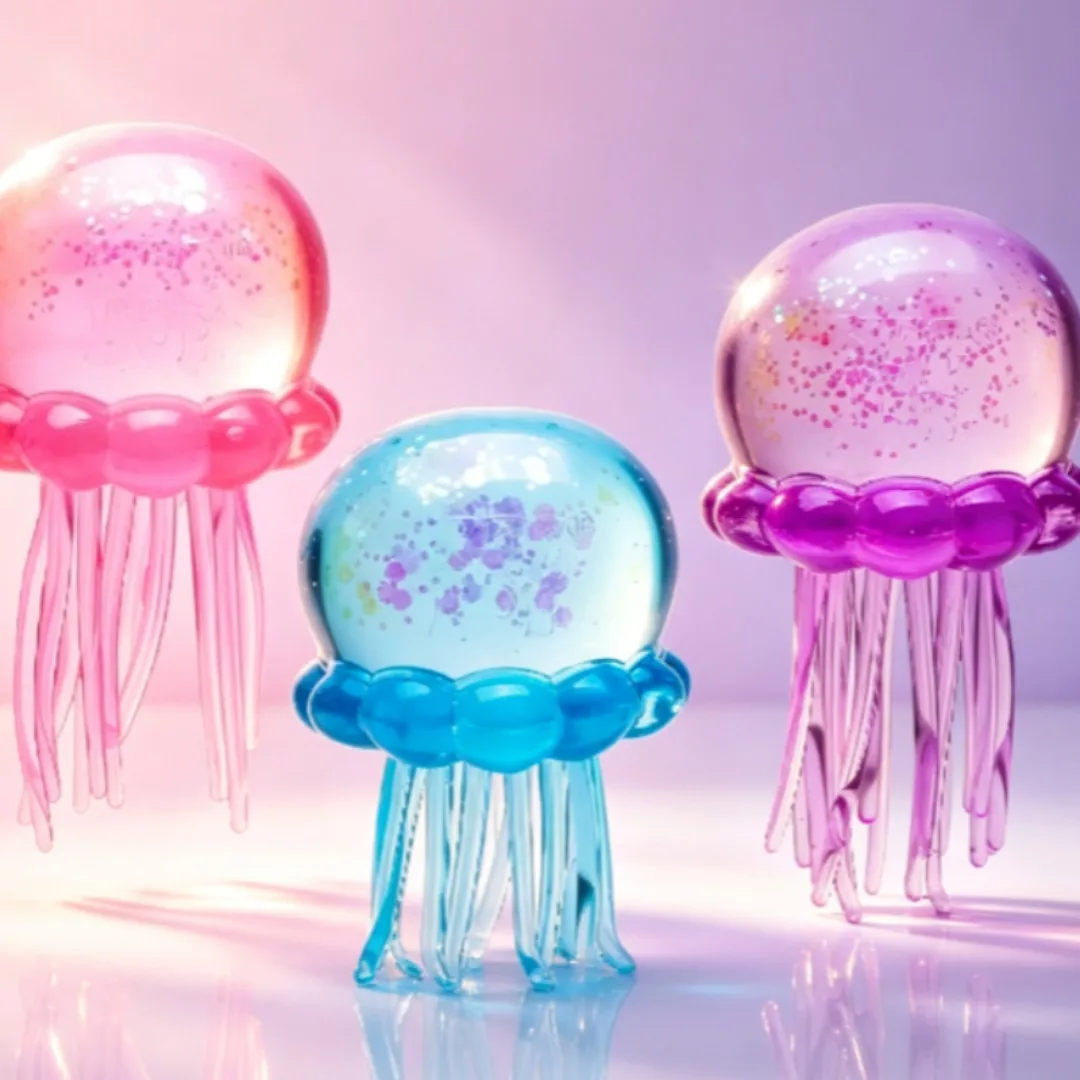 Trending Nee Doh Jellyfish & Cube Squish Toy, Soft Jelly Squeeze Stress Relief Fidget Toy, Sensory  Adults