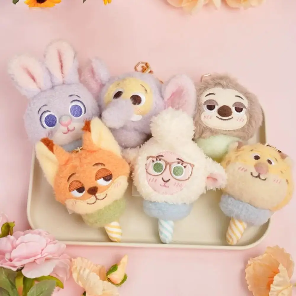 Disney Zootopia Judith Laverne Hopps Zuckerwatte Plüsch Schlüsselanhänger Puppe Kawaii Mädchen Tasche Anhänger Dekoration Freund Geburtstagsgeschenk