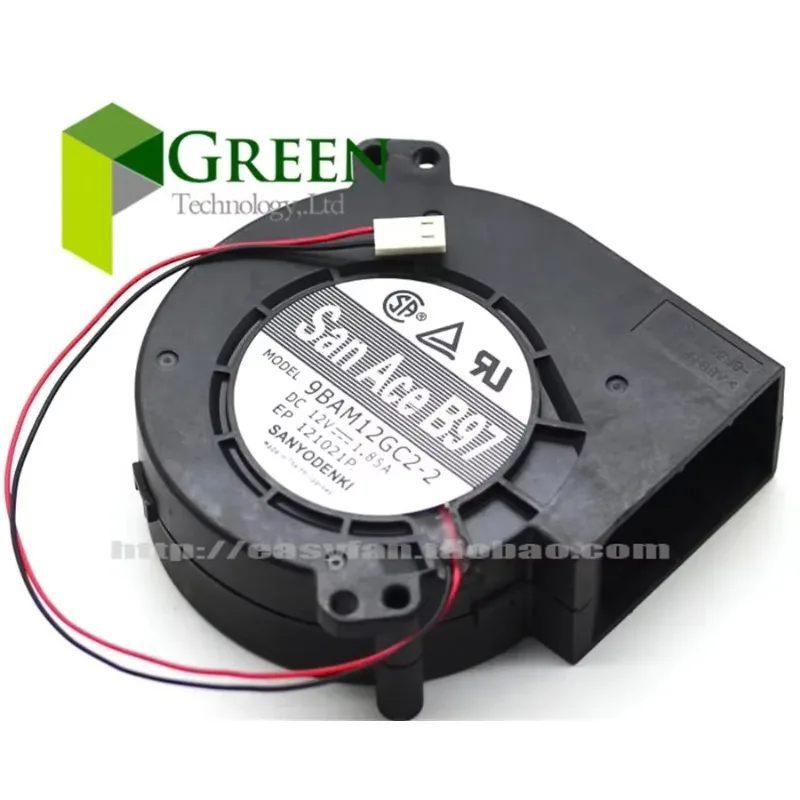 

Оригинальный SANYO 9BAM12GC2-2 97x97x33 мм промышленный вентилятор или вентилятор для выдувания печи, турбовентилятор 12 В, 1,85 А, 9733 с