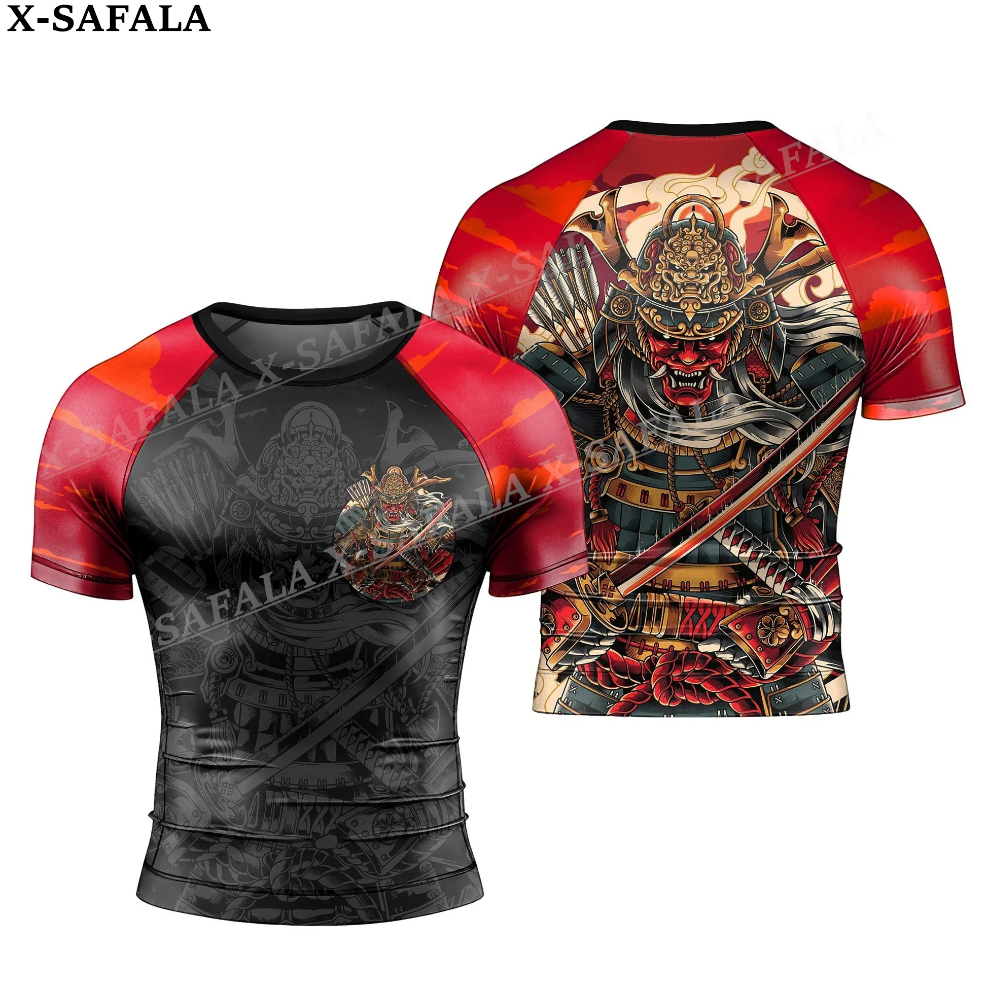 Oin Warrior Japanese Samurai Dragon Customized 3D Printed High Quality Milk Fiber T-shirt Round Neck Men Female Casual Tops-1