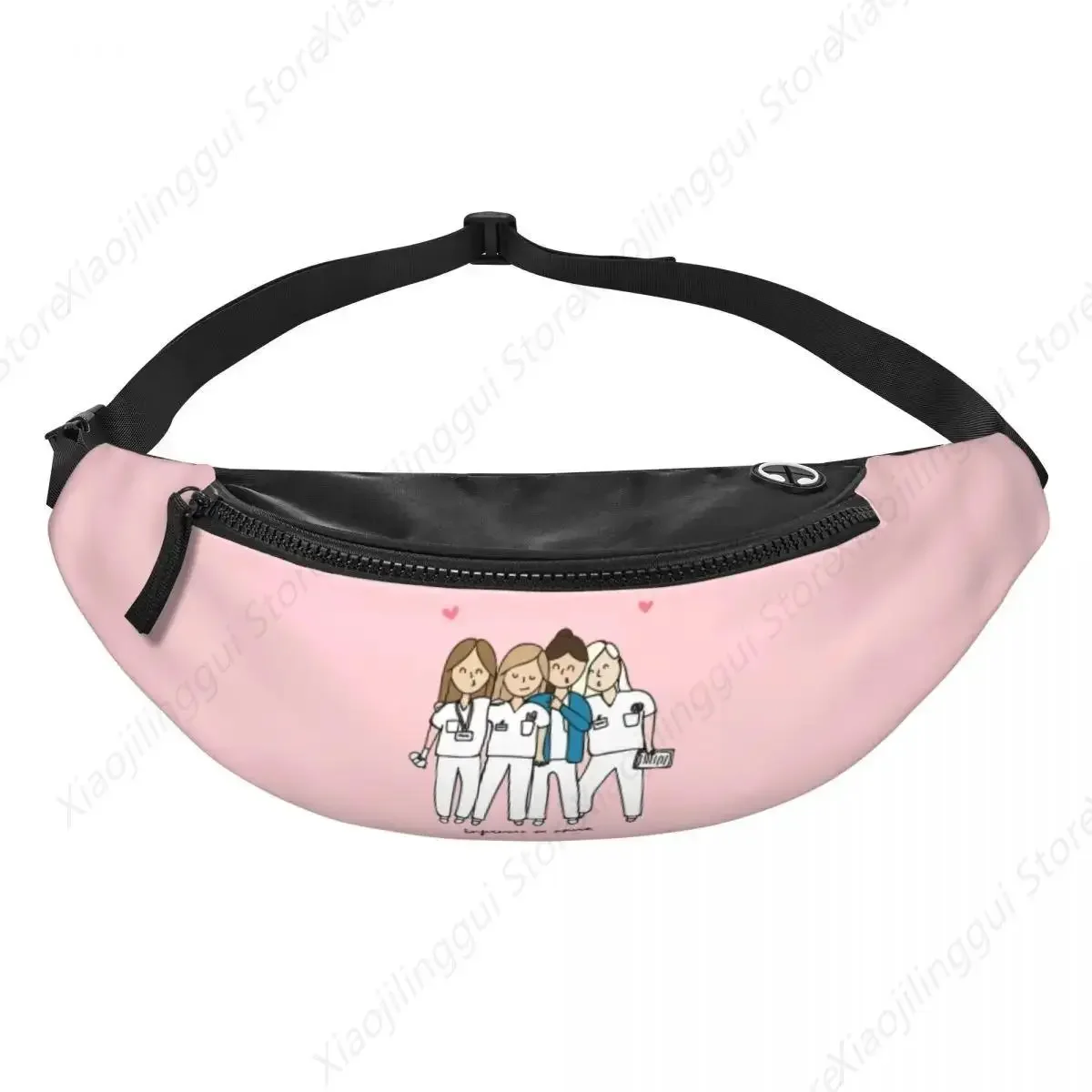 Casual Best Friendship Medica Doctor Nurse Fanny Pack for Running Men Women Crossbody Waist Bag Phone Money Pouch