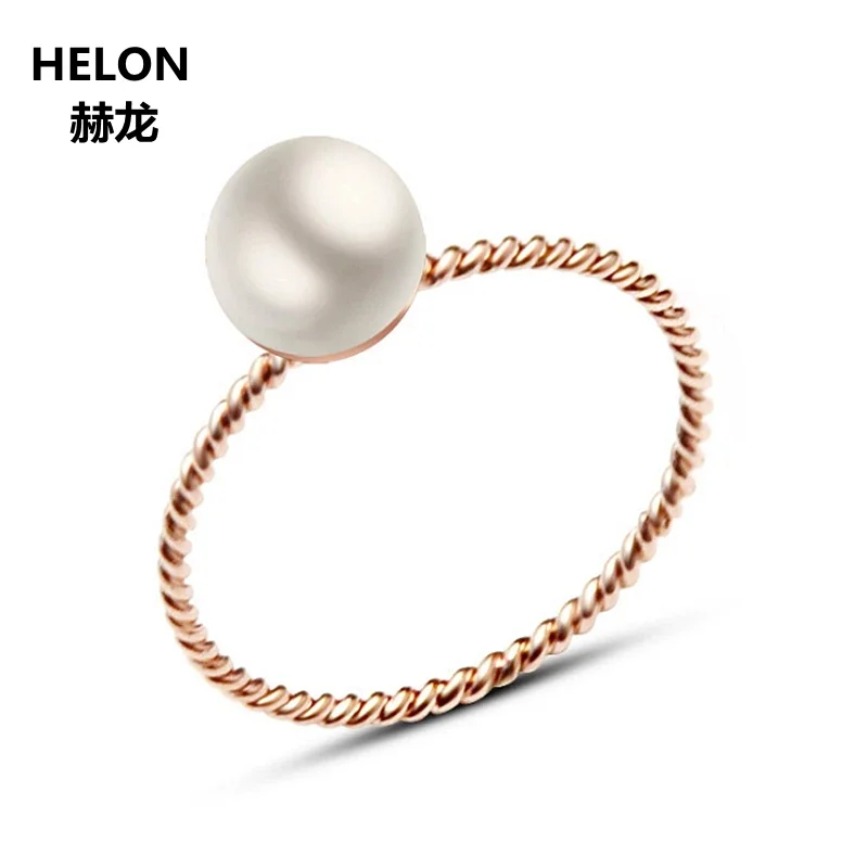 Solid 14K Rose Gold… - image