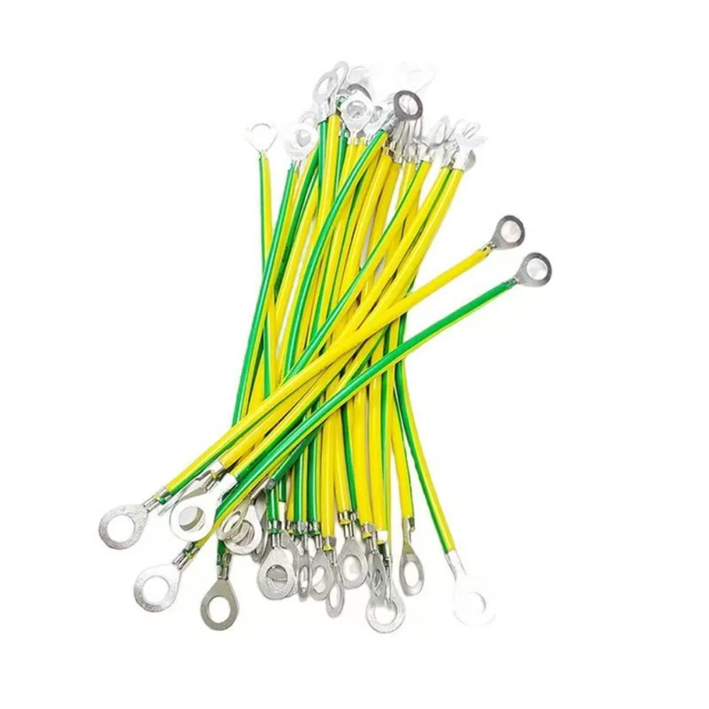 6 Pcs Pure-copper Bridge Grounding Wire Copper Braided Cable Jumper Connection Wire Durable Ground Lead Wire