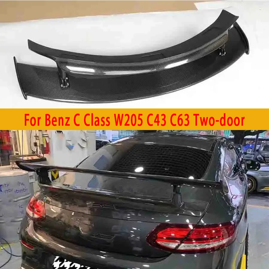 

Задние плавники из углеродного волокна для Mercedes Benz C Class W205 C43 C63 200 C260, задний спойлер для багажника, направляющая для крыла, заднего крыла, переключающий Кузов в комплекте