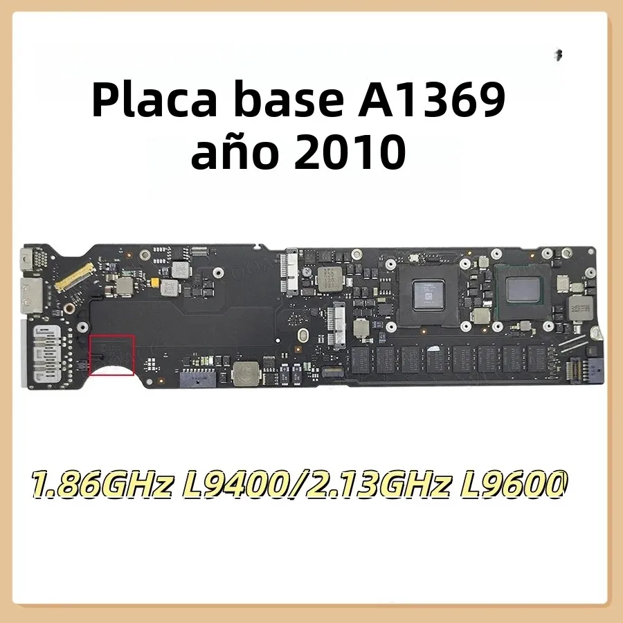 Placa base Original A1369 para MacBook Air 13 "placa lógica a1369 2010 año 1,86 GHz L9400 2,13 GHz L9600 820-2823-A