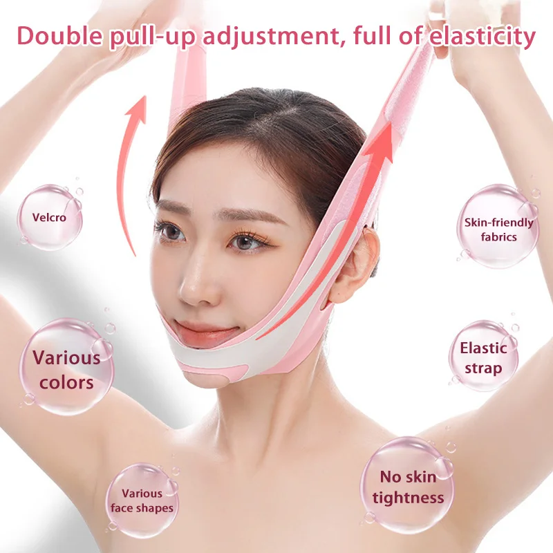 Bandage V Lift Mask Elastic Slimming Shaper Women Facial Contour Reduce Double Chin Cheek Up Belt Face Tape