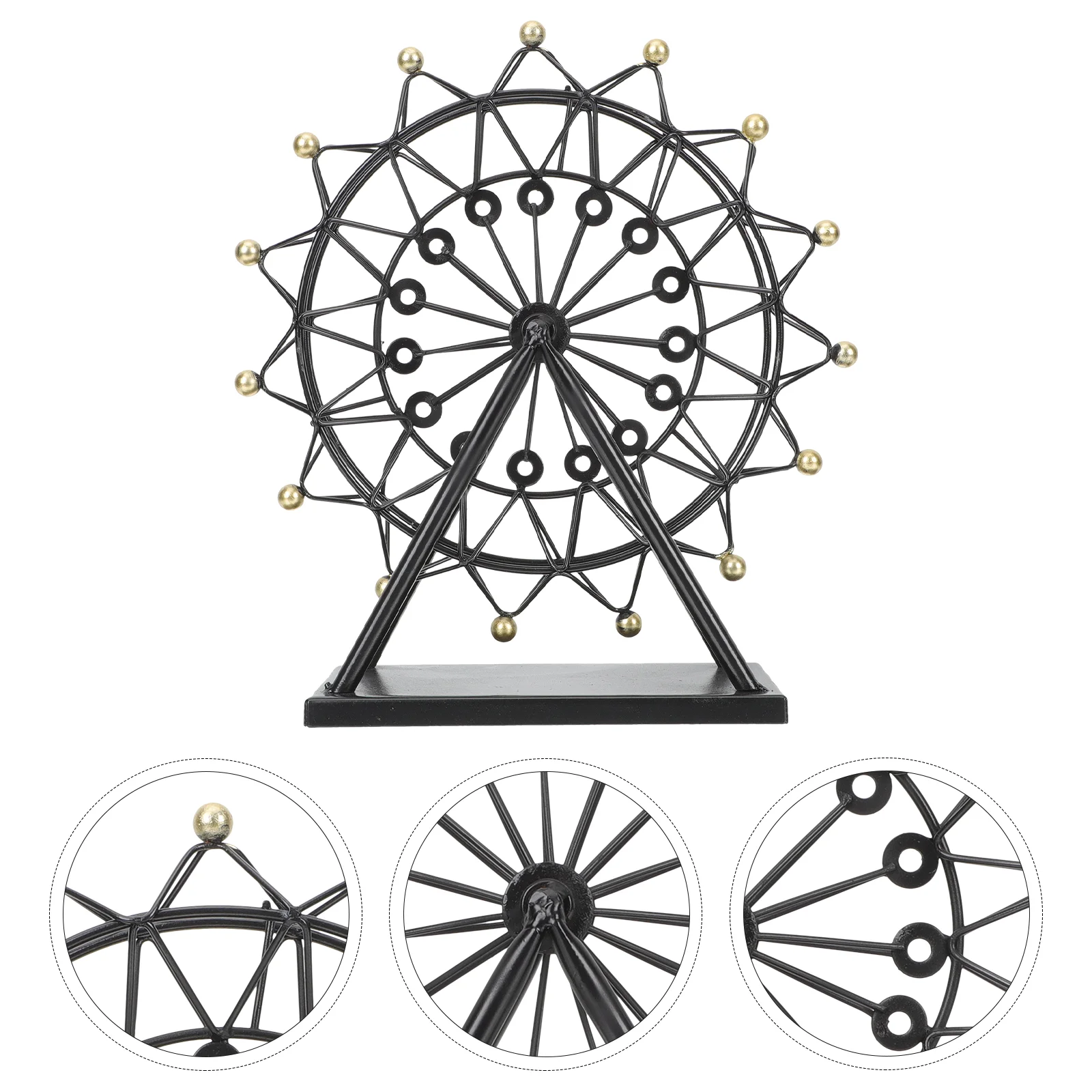 Iron Ferris Wheel Home Decorations for Living Room Central Modern Decorative Objects Bookcase Statue Office