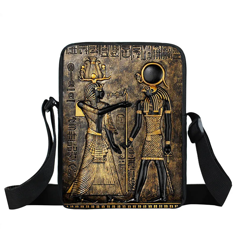 Ancient Egypt God Anubis Crossbody Bags Eye of Horus Handbag Egyptian Pharaoh Messenger Bag Scarab Totem Phone Book Shoulder Bag