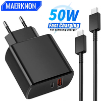 50W USB Charger QC3.0 Quick Charger For Samsung Galaxy Iphone 12 13 14 3 Ports PD Type C Charger Fast Charge For Huawei P60 Mate