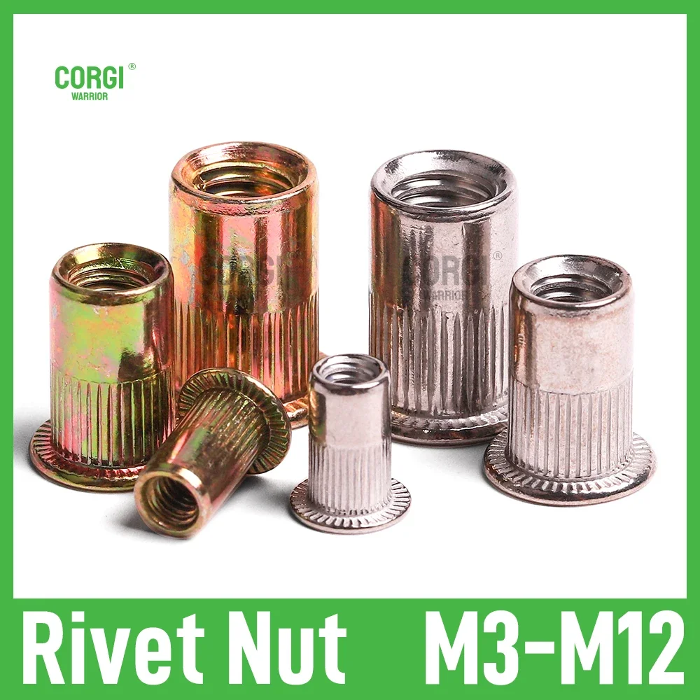 Метрическая углеродистая сталь, нержавеющая сталь, заклепки UNC, гайки до 20p, зеркальная оцинкованная Резьбовая вставка, гайки