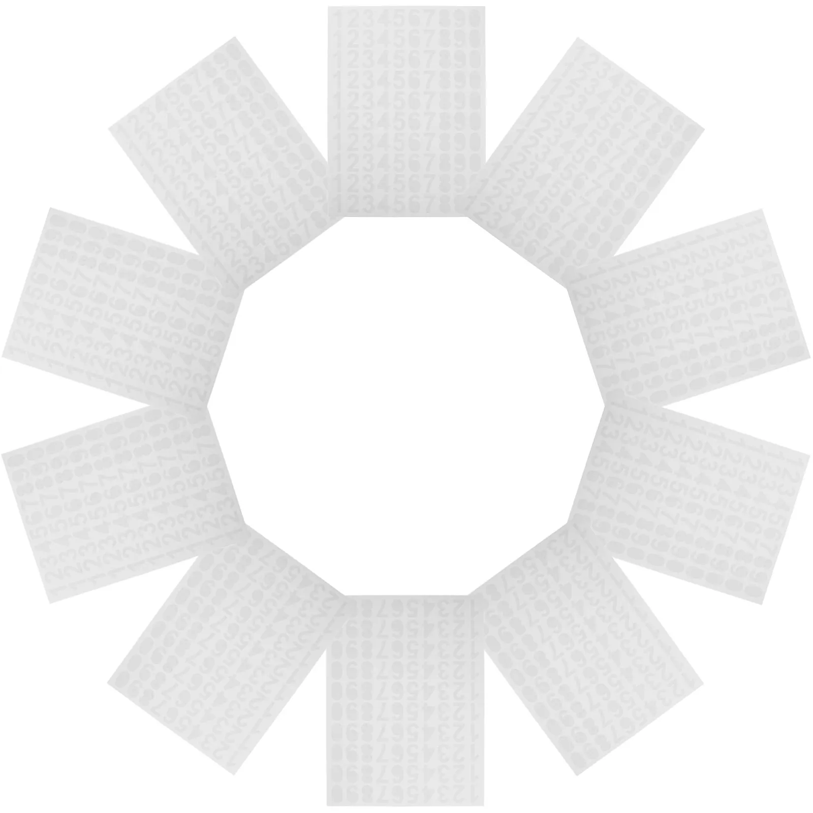 10 feuilles d'autocollants numérotés pour adresse de maison, autocollants imperméables noirs et grasseyants, à coller sur boîte aux lettres, porte, poubelle, numéros pour extérieur