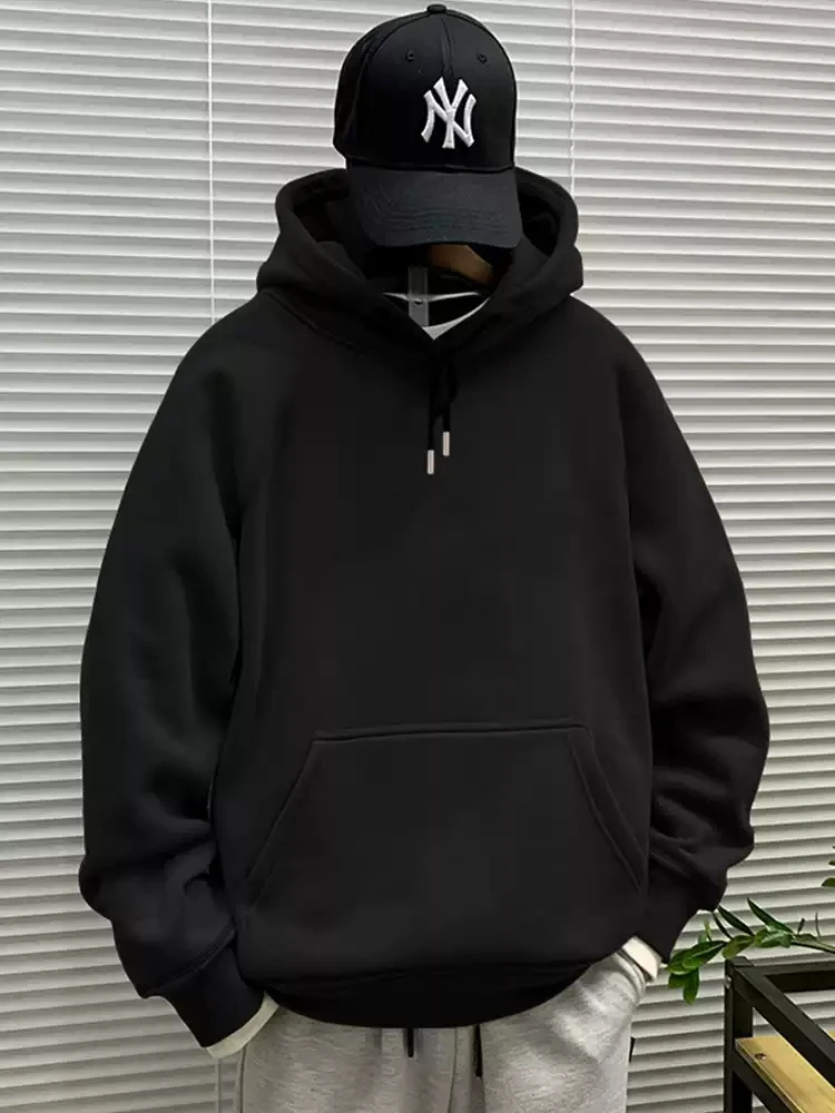 Herren Casual Hoodies Damen Fleece Warme Hoodies Frühling Herbst Pullover Mode Schwarz Mehrfarbig Übergroße Sweatshirts Top – Detail 6