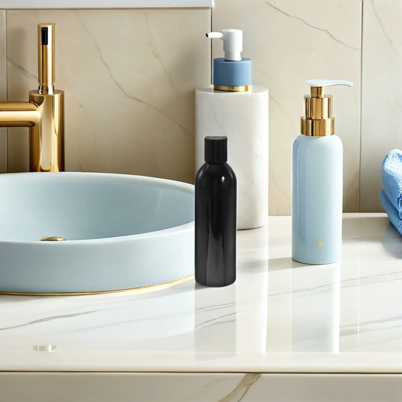 

Набор из 12 дорожных флаконов: герметичные пластиковые бутылки с нажимной крышкой для шампуня, лосьона, уходовой косметики и туалетных принадлежностей