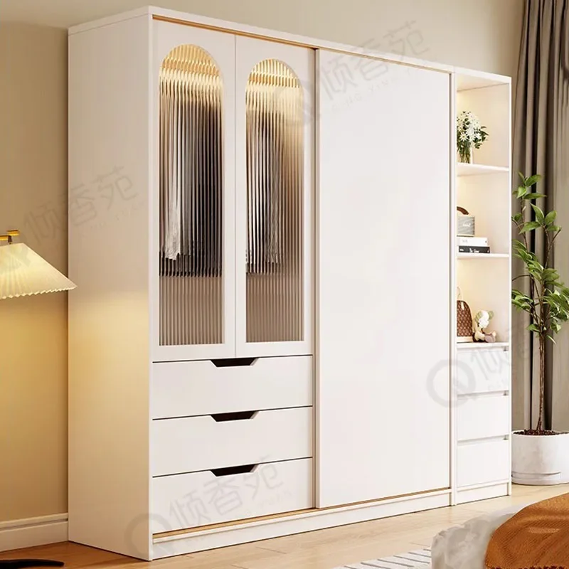 الأبيض الشمال خزانة معلقة أدراج التخزين خزانة غرفة النوم الخشبية الملابس المنظم Rangement Chambre أثاث المنزل