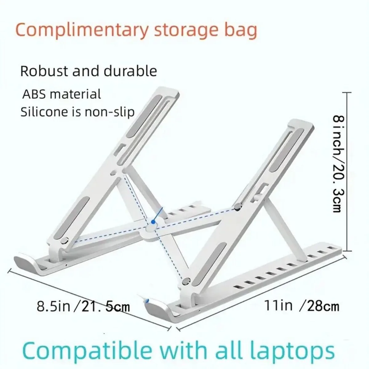 Black and white two-color optional, laptop stand, folding lifting portable display cooling bracket, 10-speed adjustable