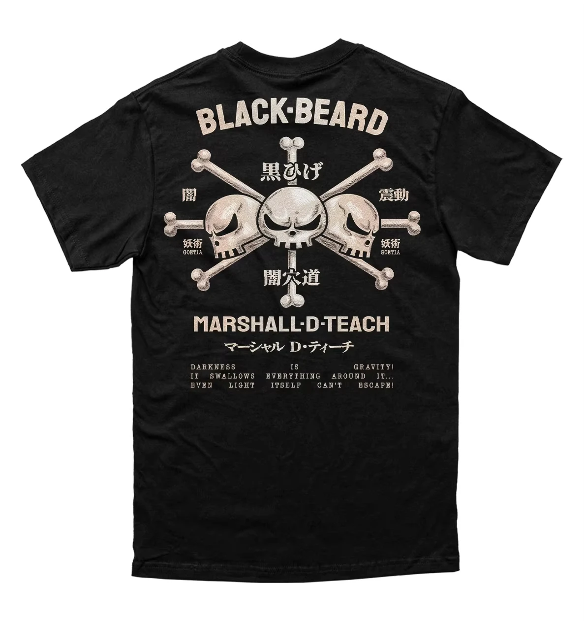 One Piece Blackbeard Marshall D Teach Anime T-Shirt Men Women Cotton Streetwear Casual Short Sleeve Top Fans Gift