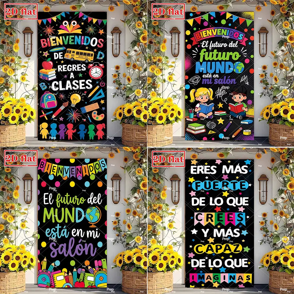 Bienvenue de retour à l'école : Bannière de porte de classe, panneau de porche, décoration pour activités de célébration et fournitures de fête