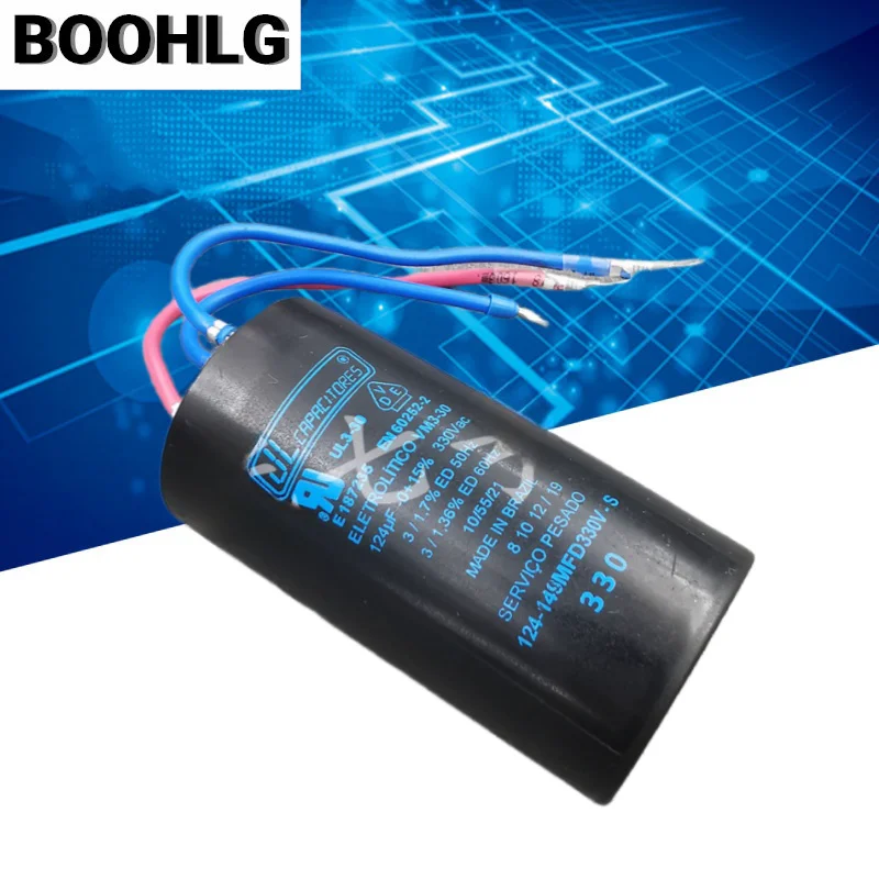 

1pcs 124uF 330Vac compressor capacitor JL UL3-30 124-149MFD330V-S