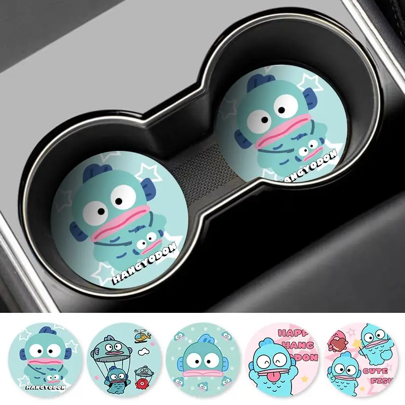 

Hangyodon Coaster Cute Originality Water Cup in-vehicle Coaster New Fashion Delicate Interior Decoration Non-slip Storage Pad