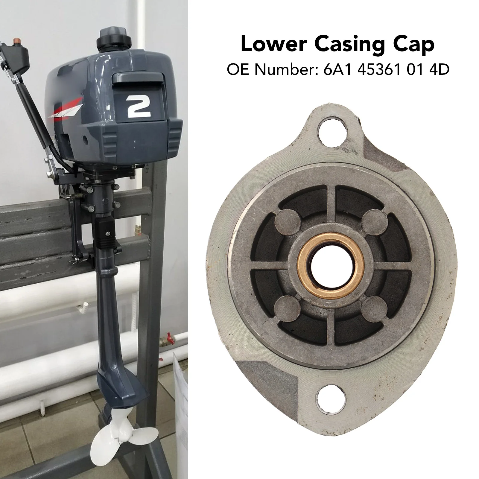 

Marine Outboard Lower Casing Cap 4D High Hardness Marine Lower Casing Long Lasting for 2HP 2 Stroke Outboard Casing Drive
