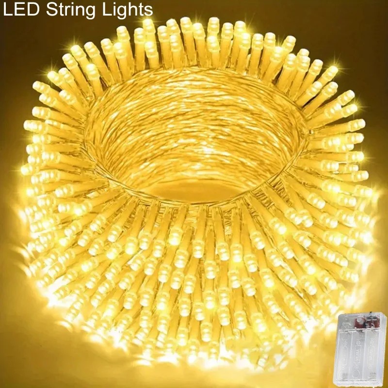 

10/20/50/80Leds String Lights Festive LED String Lights for Christmas Halloween Easter Valentines Day Eid No Batteries Included