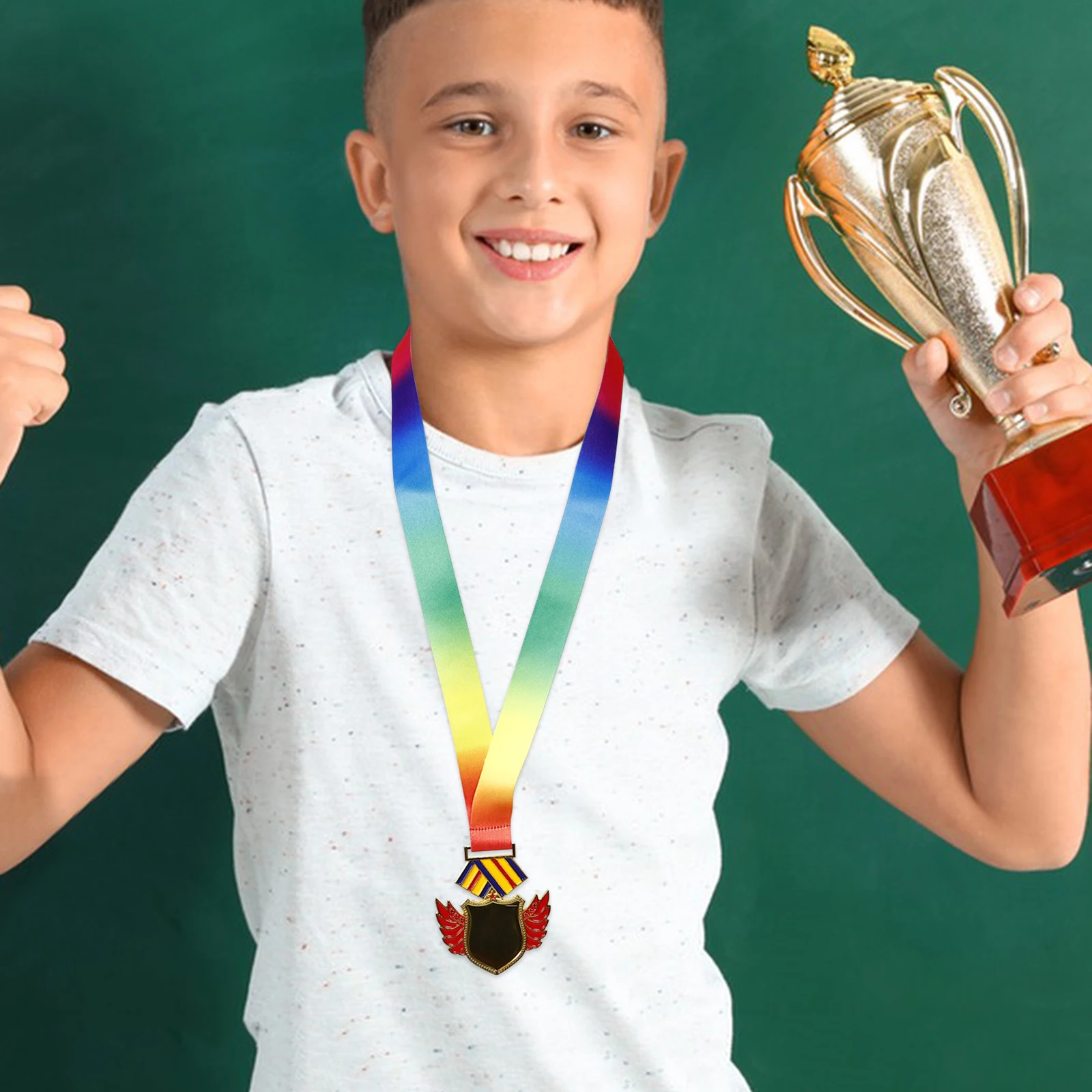 

3pcs Zinc Alloy Medals Hanging Sports Competition Winner Award Medals Cheer Party Decorative Metal Trophy For Adults