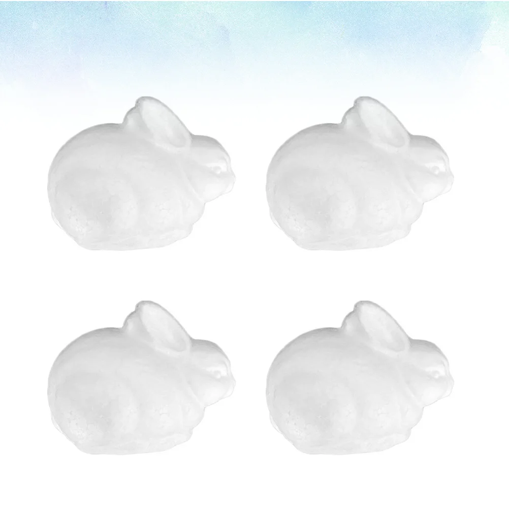 

4Pcs Foam Rabbit Craft Easy to Paint Color Pin Glue Perfect for Children Activities At Home School Church Ainmal