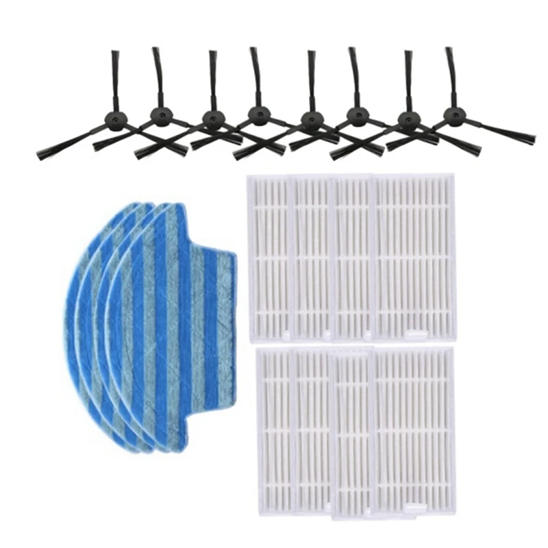 For Ilife V55 Pro Robotic Vacuum Cleaner Hepa Filter Side Brush Mop Cloths Rag Replacement Spare Kit Accessory