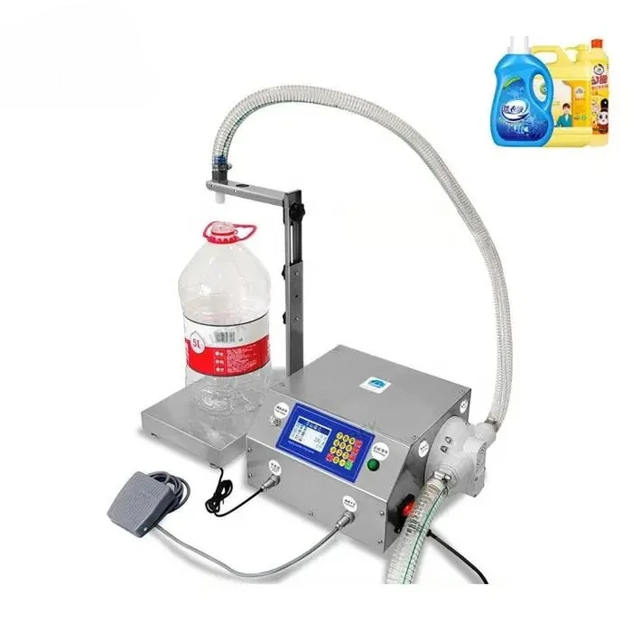 Quality liquid filling machine - 30 kilograms. High-speed diaphragm pump filling machine. Suitable for water, oil and detergents