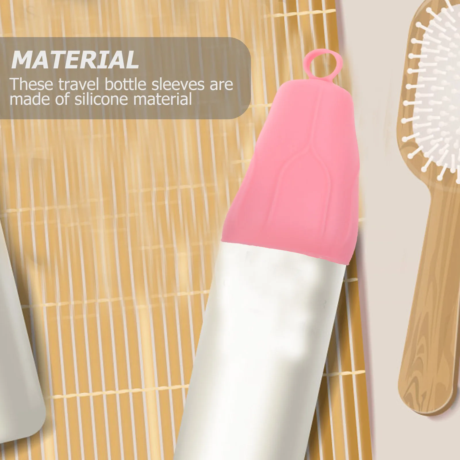 

8Pcs Silicone Travel Bottle Sleeves Leakproof Elastic Lotion Shampoo Container Covers Portable Toiletries Silicone Cover