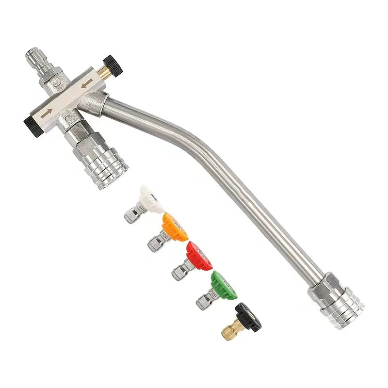 

Hot Sale Dual Connector Gun Pressure Washer Foam Cannon Dual Gun Pressure Washer with 5 Nozzle Tips