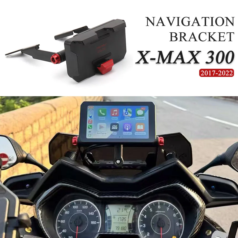 

Fit For YAMAHA XMAX300 XMAX 300 X-MAX 300 2017-2022 2021 Motorcycle CNC Navigation Bracket GPS Mobile Phone Holder Mount Support