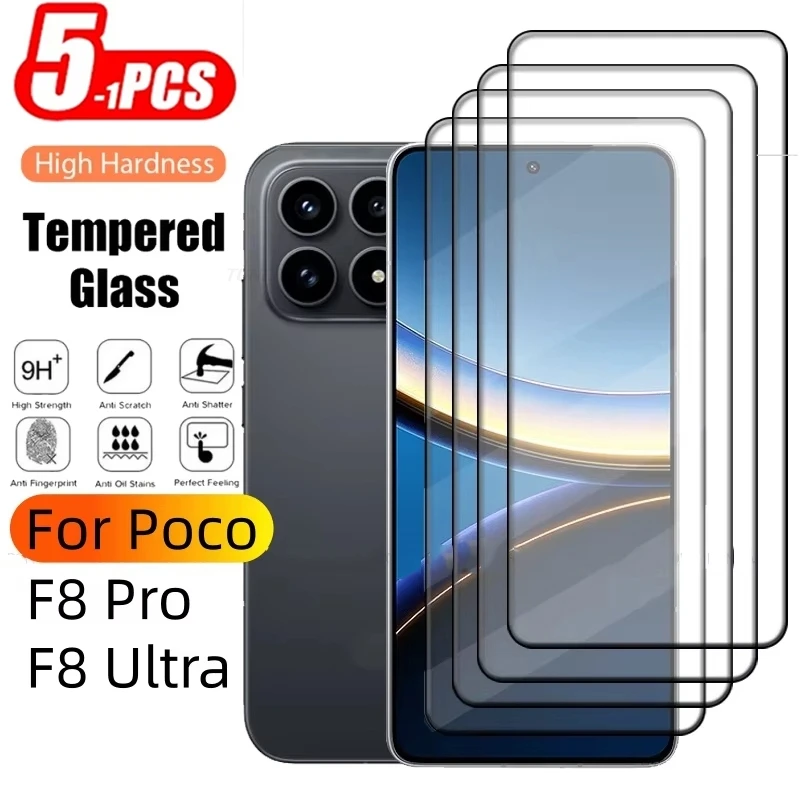 Für Xiaomi Poco F8 Ultra Pro 9H gehärtetes Glas Displayschutzfolie auf Poco X8 Pro X8 Pro Max F8 Pro Schutzglas Anti-Kratz