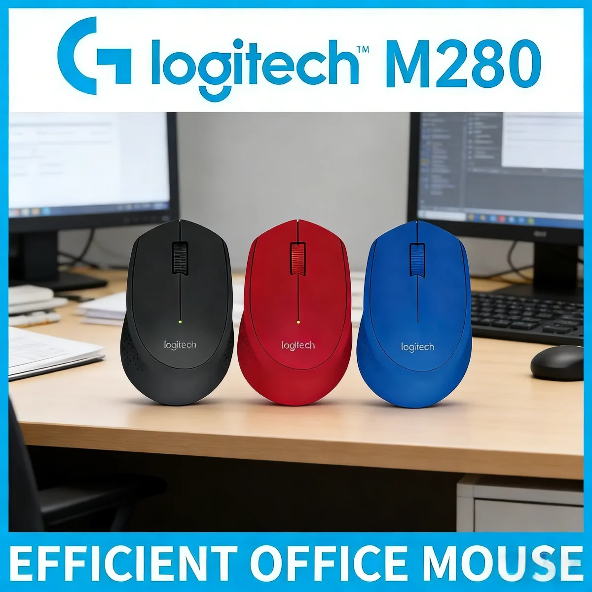 

Logitech M280 Professional Office Mouse, M221/M220/MX3S/G304 Gaming Mouse, Perfect for Laptop & Tablet Office Work sweatproof