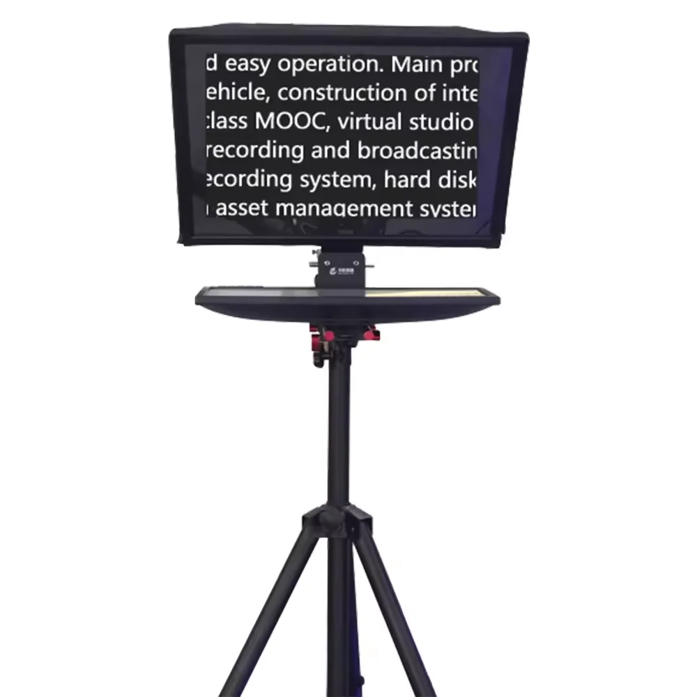 TS200 20-Zoll-Studio-Teleprompter aus gehärtetem Glas mit einem Bildschirm und Fernbedienung, Autocue Broadcast Prompteur