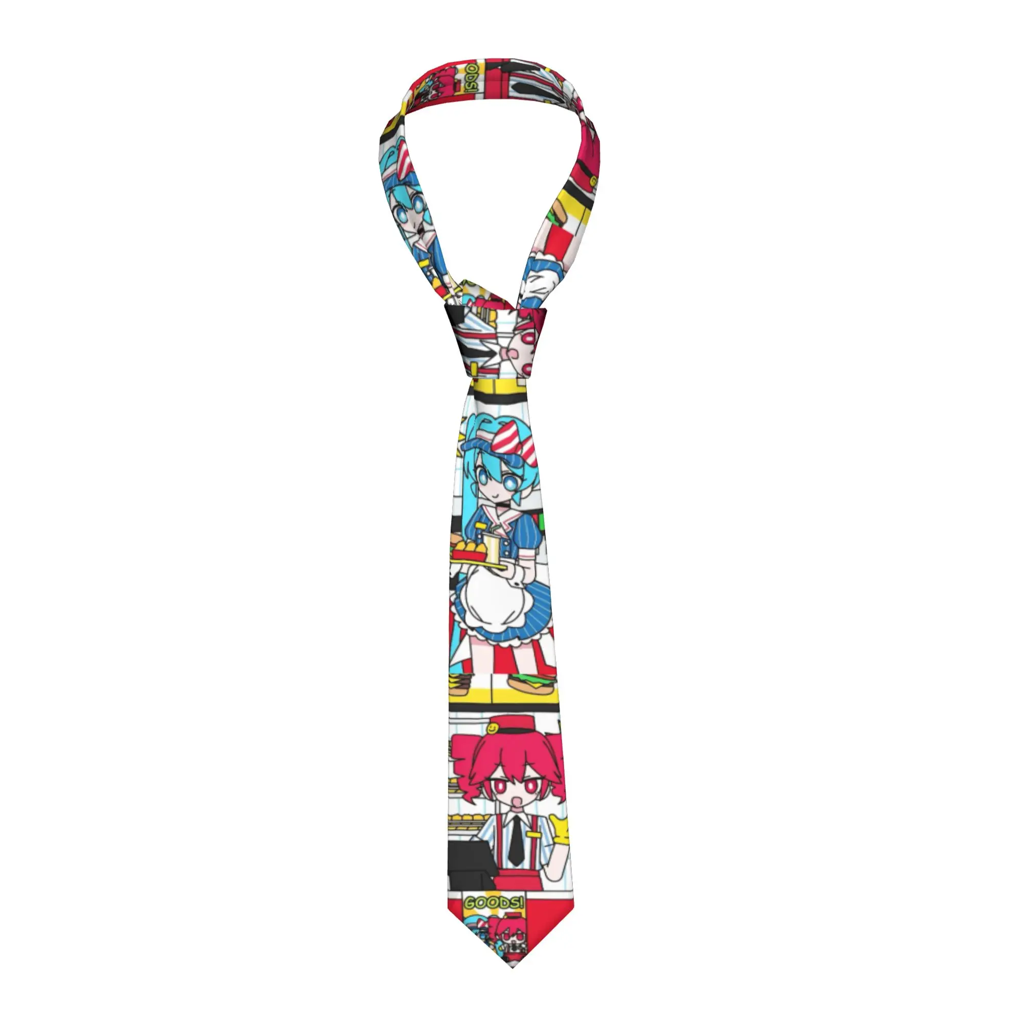 Cravates fines Mesmerizer Kasane Teto Hatsune Miku de 8 cm de large, accessoires pour costumes masculins, cravates Kawaii pour mariage et affaires
