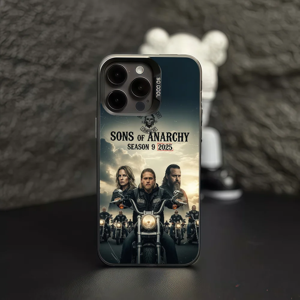 Coque de téléphone TV s-sons d'a-narchy, étui de protection couleur IMD pour iPhone 12 11 13 14 15 16 17 Max Pro Plus Mini