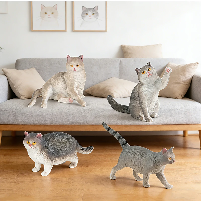 Oenux สยาม Devon Rex Sphynx แมวเปอร์เซีย Kitty รุ่น Action Figure ตุ๊กตาน่ารักตกแต่งบ้านคอลเลกชันของเล่นเด็กของขวัญ