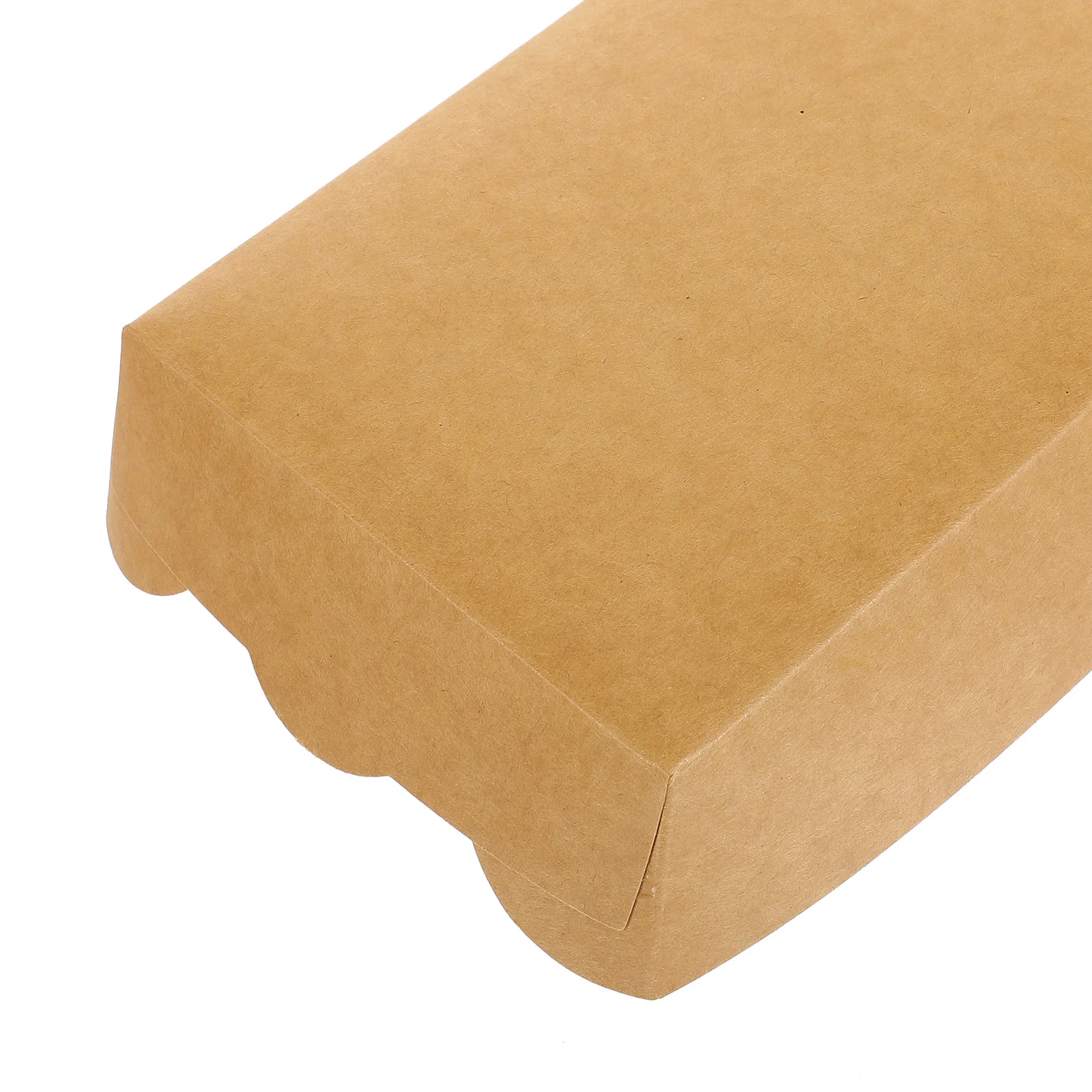 100 個電子レンジ対応クラフト紙フライドフードボックス耐油スナック容器ポータブルテイクアウトフライドフードホルダー