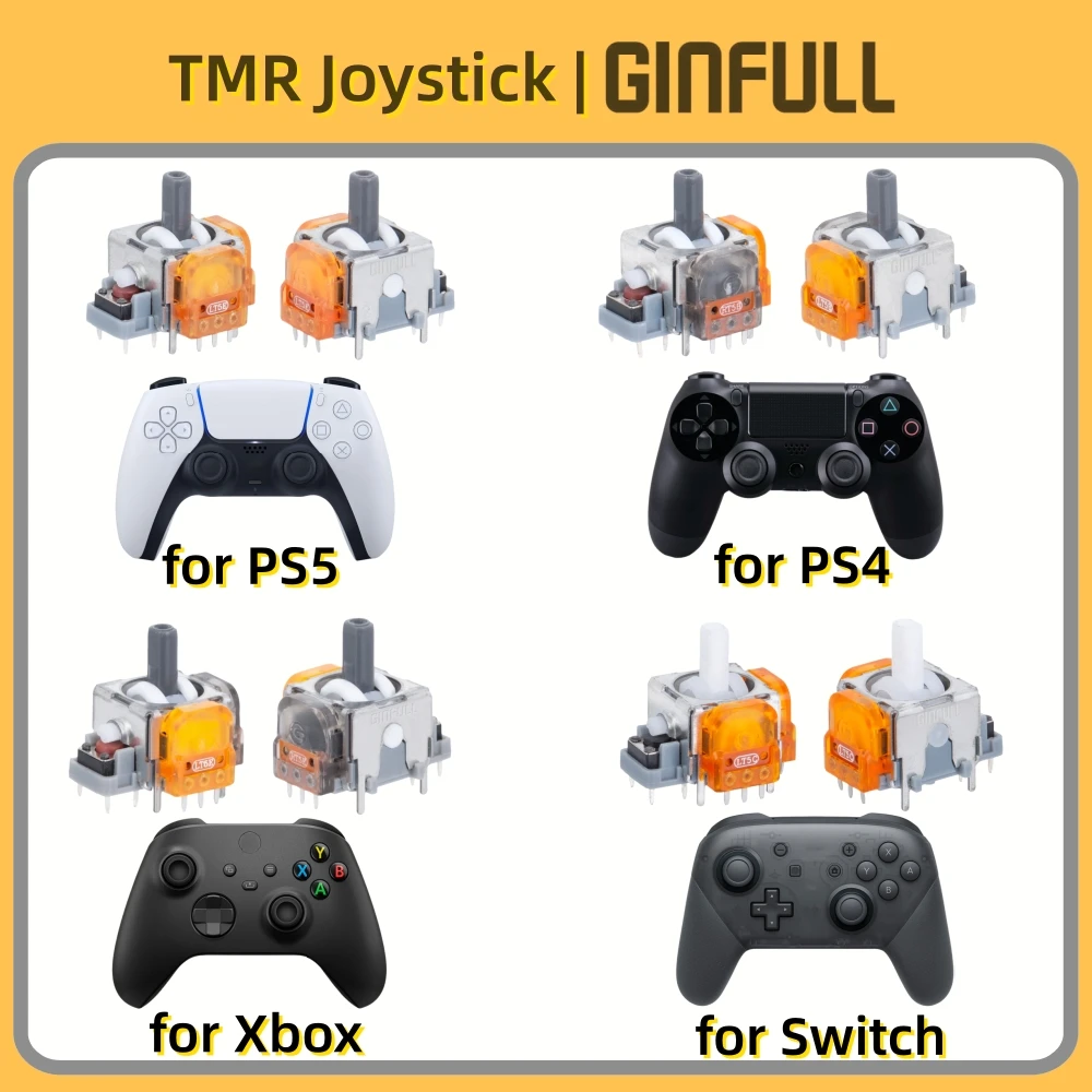50/100 قطعة TMR المقود ل PS5 DualSense Edge تحكم DS5 PS4 Dualshock DS4 التناظرية عصا ل Xbox سلسلة التبديل Thumbstick