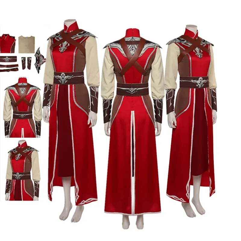 Warlock Cosplay Bola Traje para Homens e Mulheres, Fantasia Portão Traje, Vestido de Camisa, Cinto, Roupas Halloween, Festa de Carnaval, Traje Disfarçado, Adulto