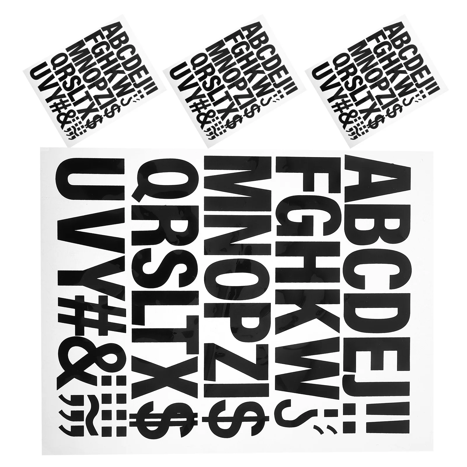 

4 Sheets Heat Transfer Vinyl Letters Iron on Letters for Clothing Hats Bags DIY Alphabet Decals Patches Iron Alphabets