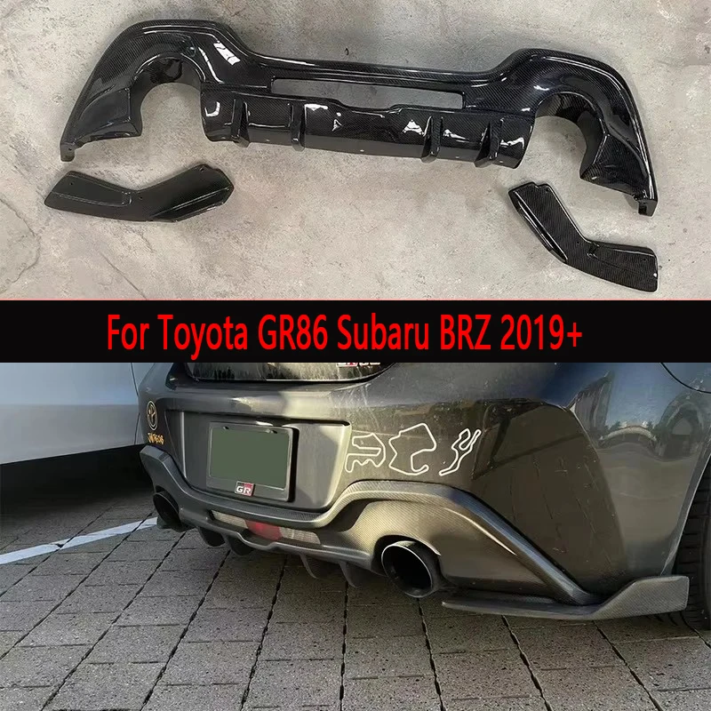 

For Toyota GR86 Subaru BRZ 2019+ Carbon Fiber Back lip Car Rear Bumper Diffuser Rear Splitters Spoiler Back lip body kit
