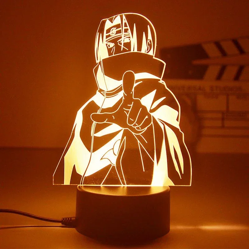 Hot Naruto Itachi Uchiha Anime Model 3D Night Light 16 Color LED Table Lamp Children Gift Bedside Lamp Birthday Gifts