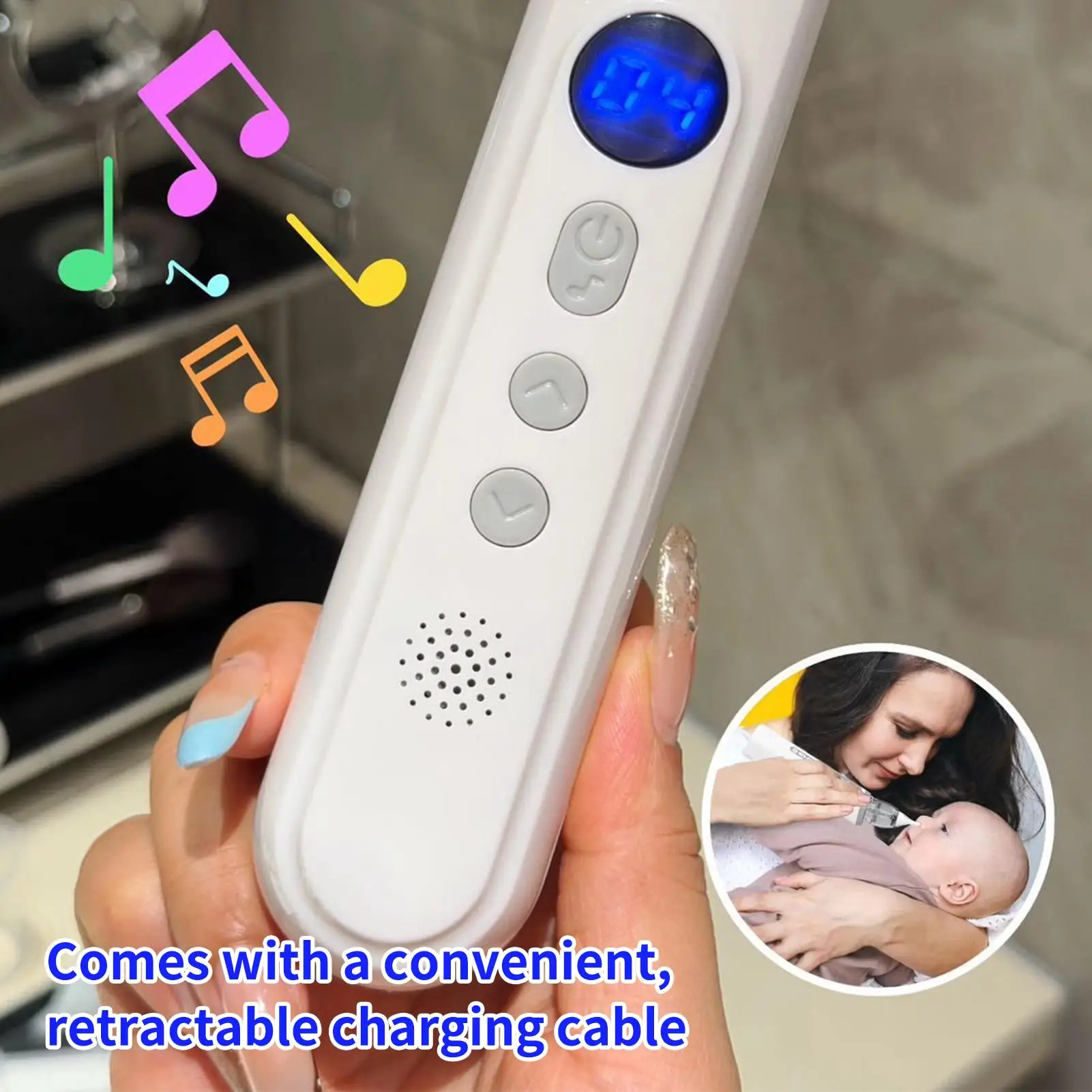 

Электрический назальный аспиратор для детей с успокаивающей музыкой, водонепроницаемый, с мощным всасыванием, для девочек, для дома и путешествий