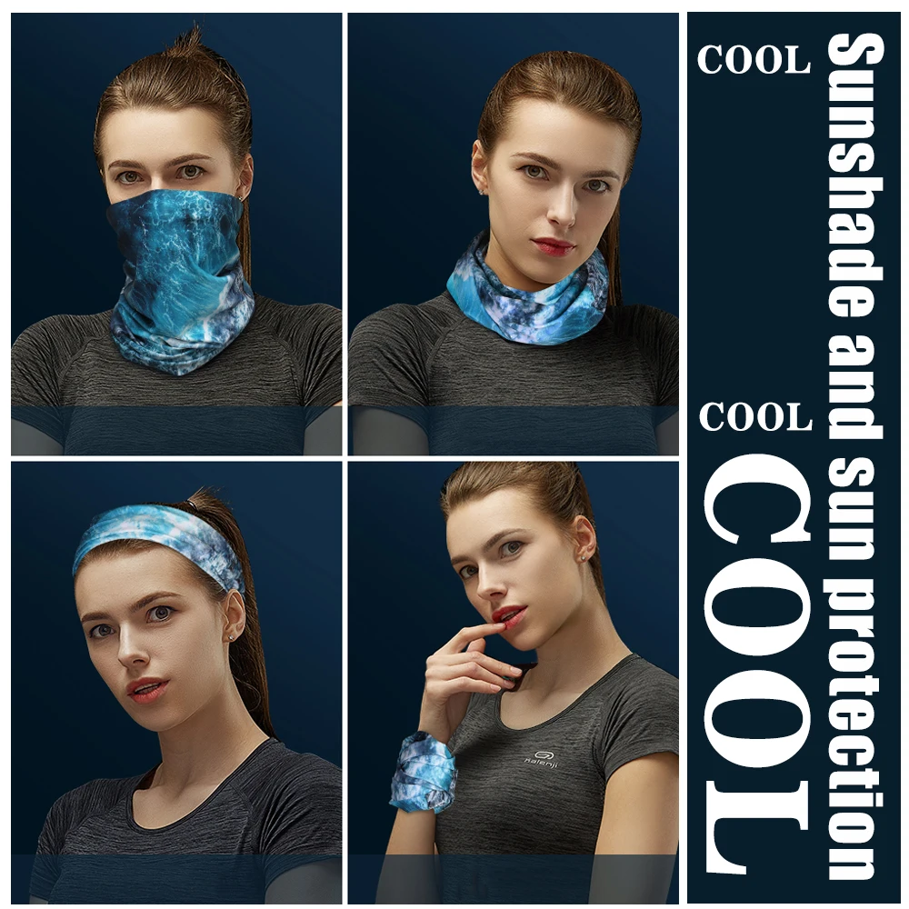 Magic headscarf for men, thin summer outdoor ice silk sunscreen mask, personalized face scarf for women riding motorcycles, moto