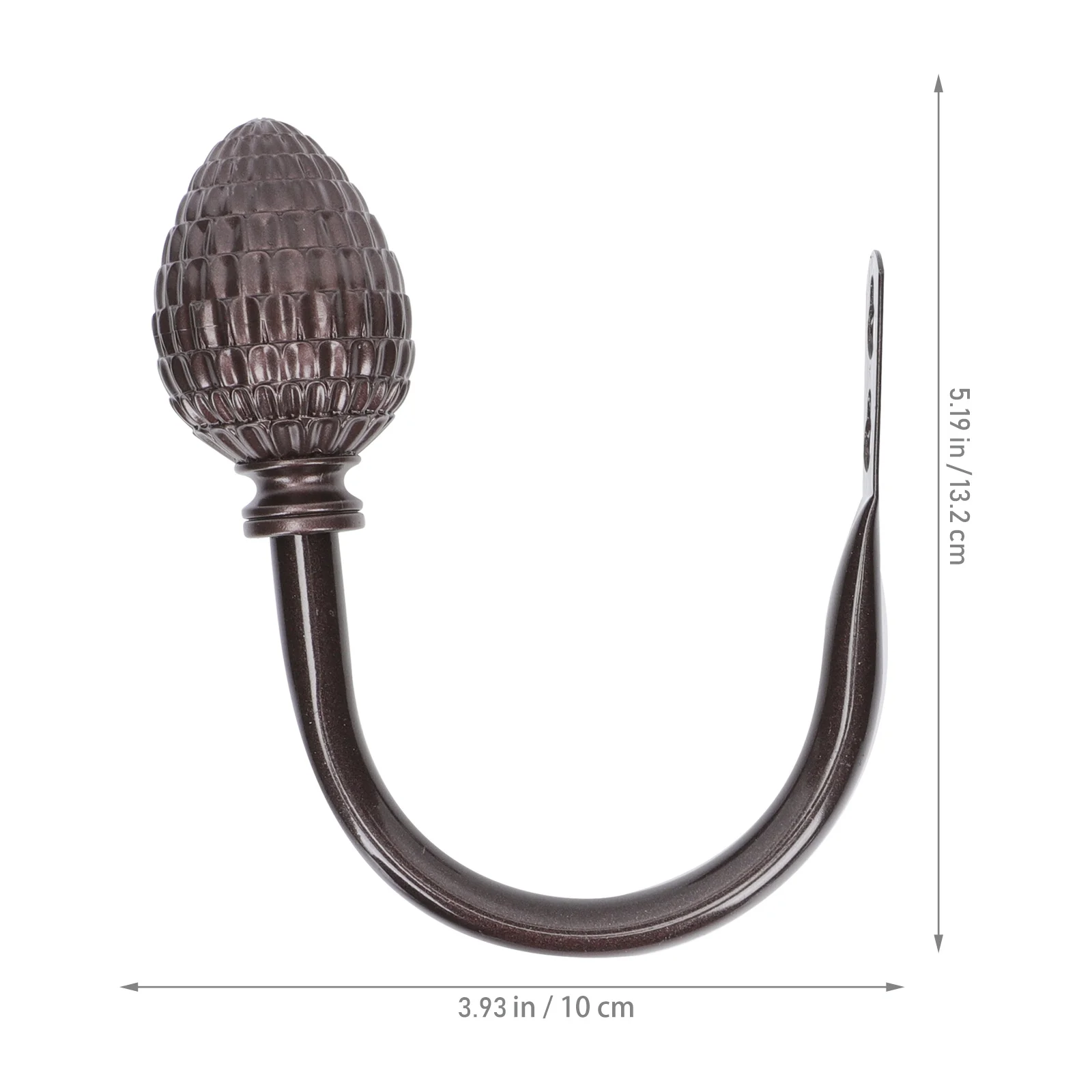 

2pcs U-Shape Curtain Hooks Iron Wall Mounted Holdbacks For Home Decor Multi Use Drapery Tieback Towel Hat Bag Key Holder